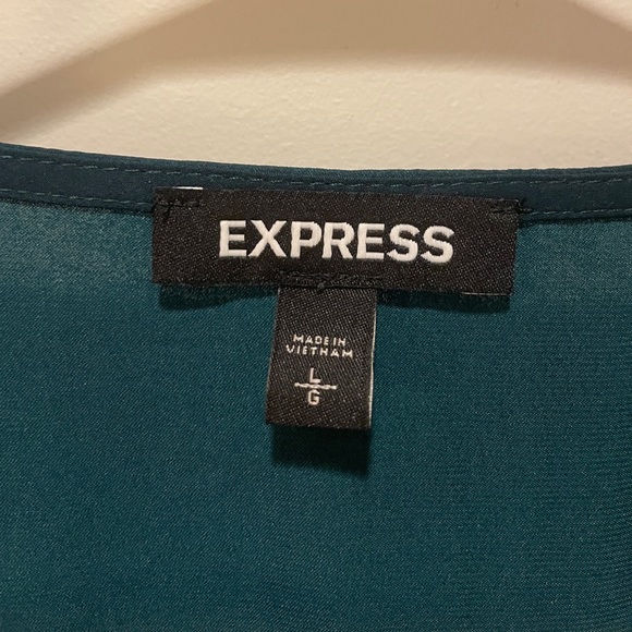 COPY - Express Emerald Green Wrap Dress Size Large - Picture 3 of 4